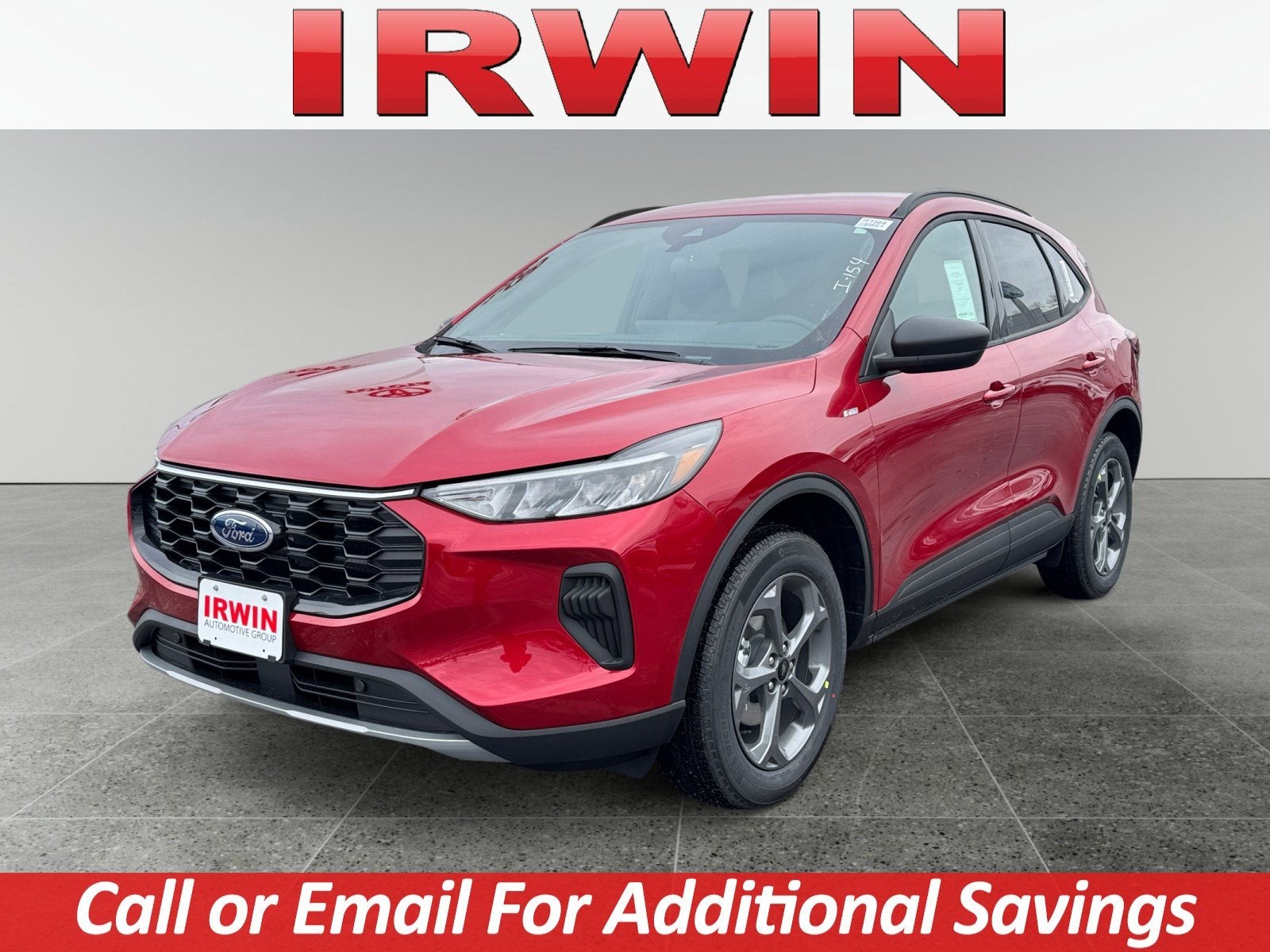 2026 Ford Escape ST-Line in Red — front three-quarter view
