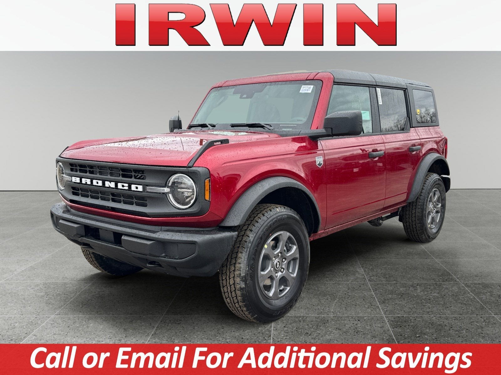 2026 Ford Bronco Big Bend in Red — front three-quarter view