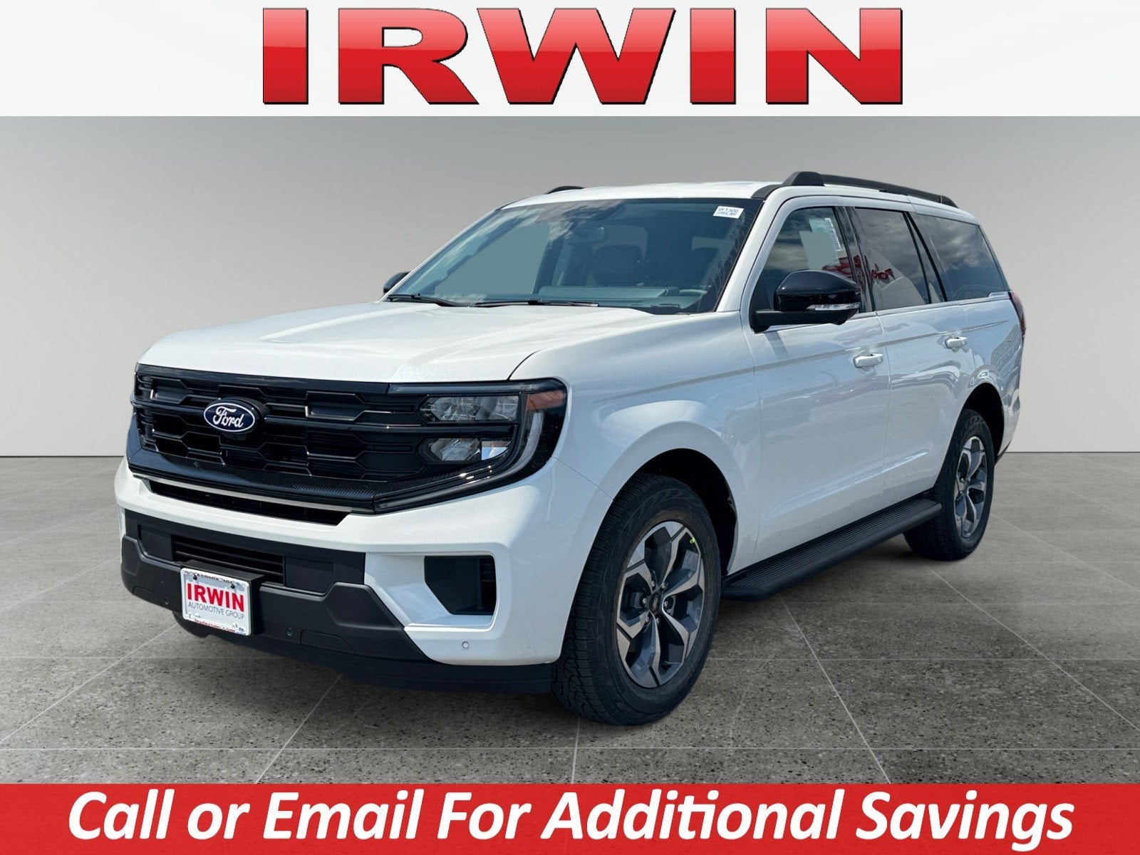 2027 Ford Expedition Active in White — front three-quarter view