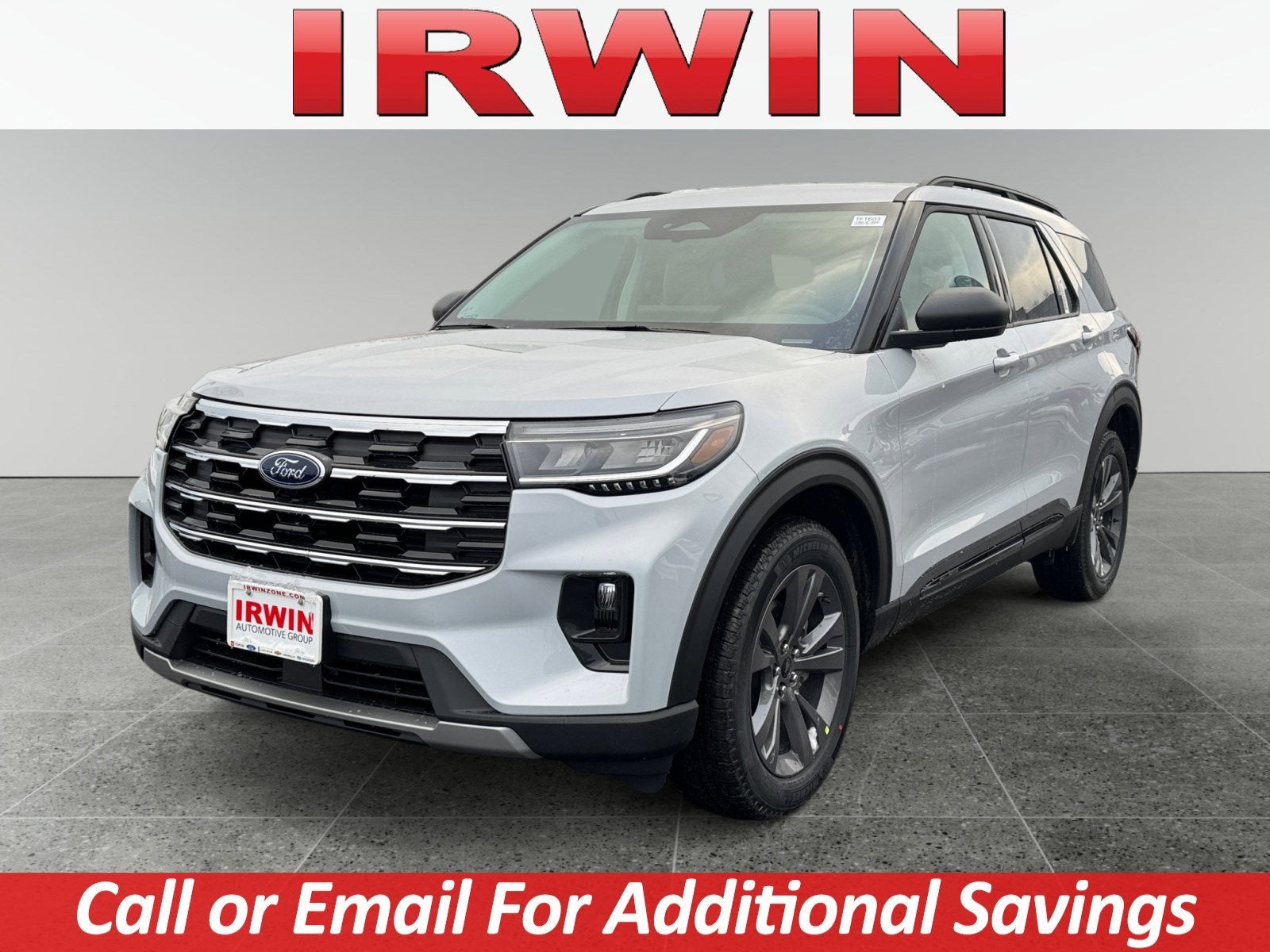 2026 Ford Explorer Active with 200A Pkg in White — front three-quarter view