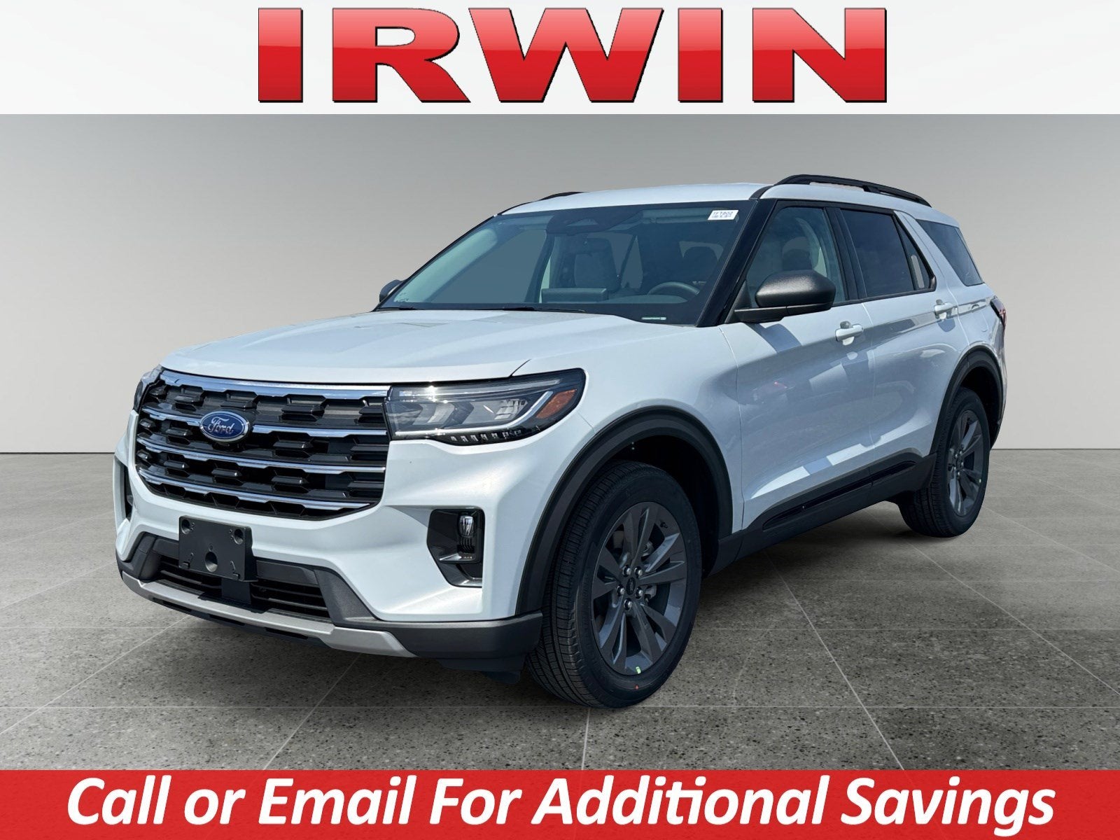 2026 Ford Explorer Active with 200A Pkg in White — front three-quarter view
