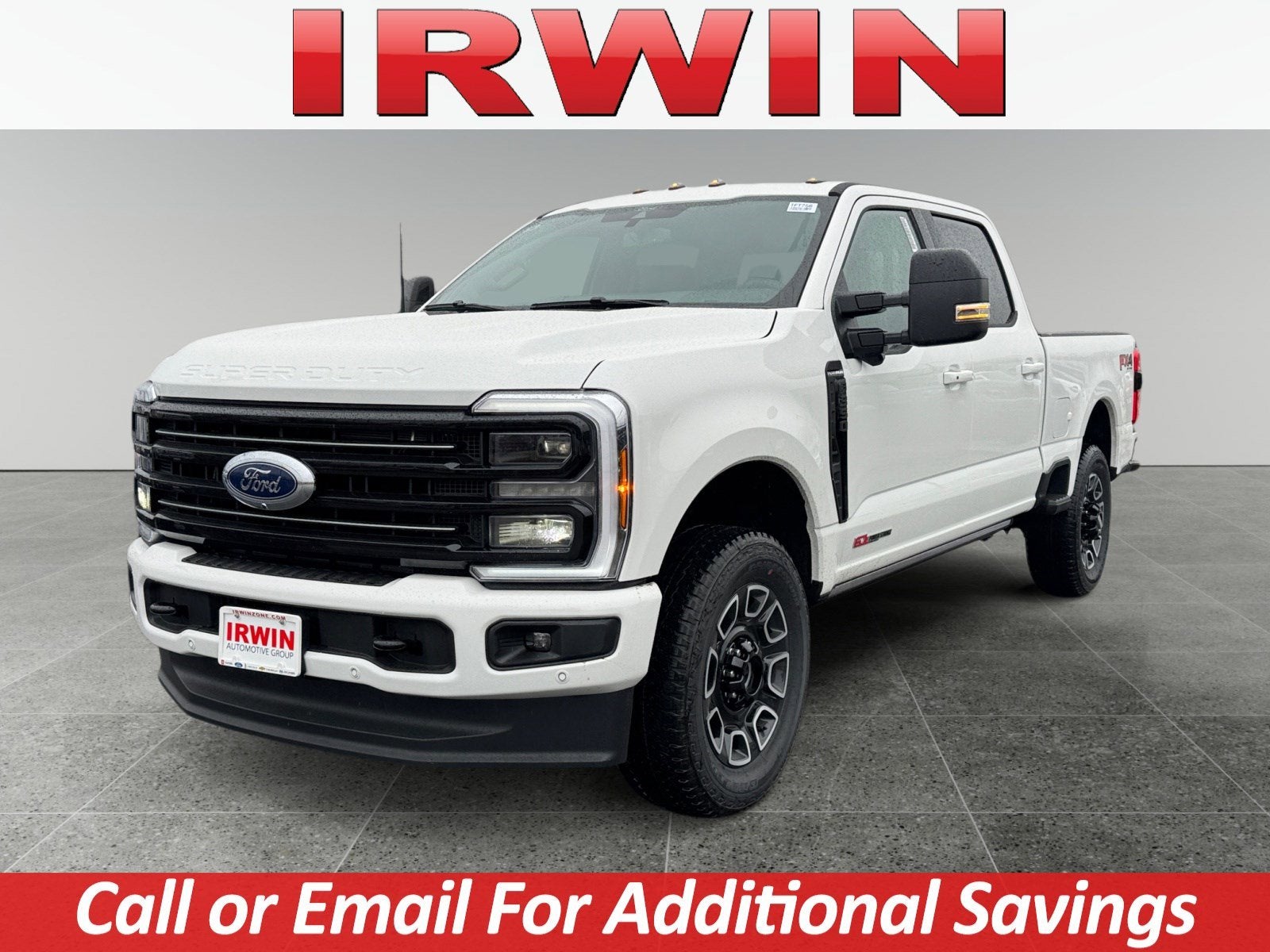2026 Ford Super Duty F-350 SRW Platinum in White — front three-quarter view