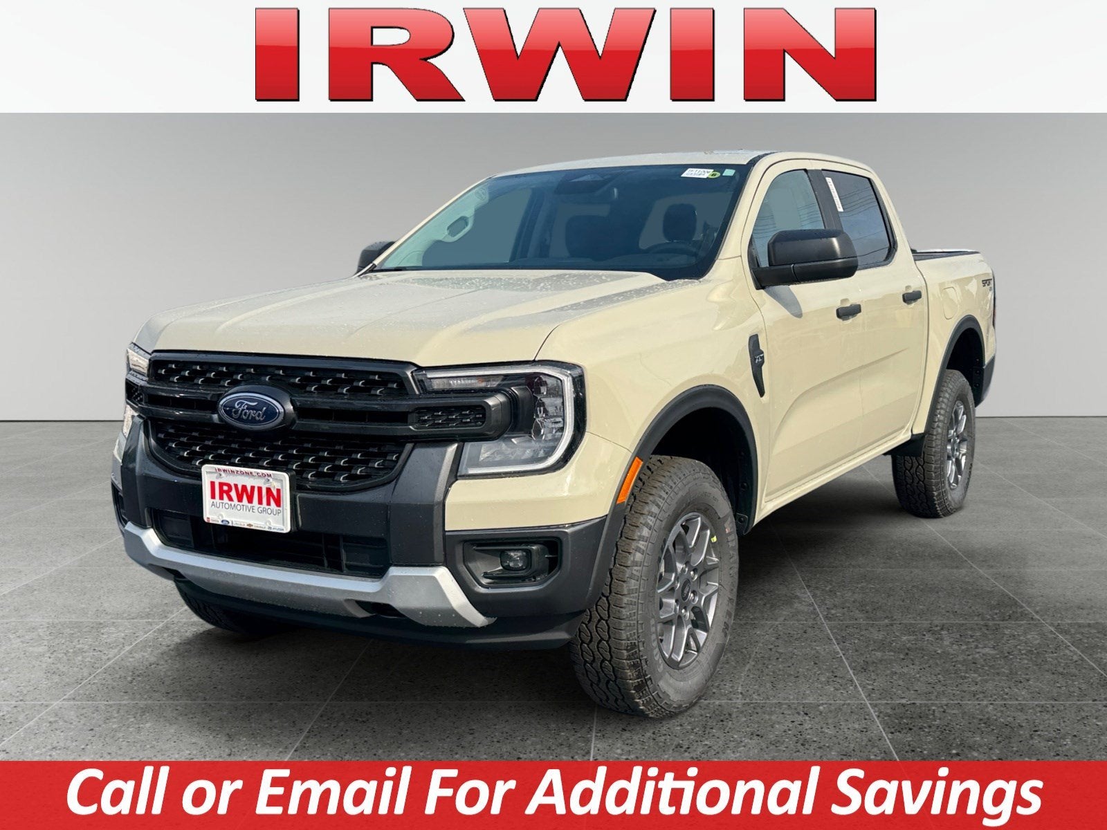 2026 Ford Ranger XLT in Beige — front three-quarter view