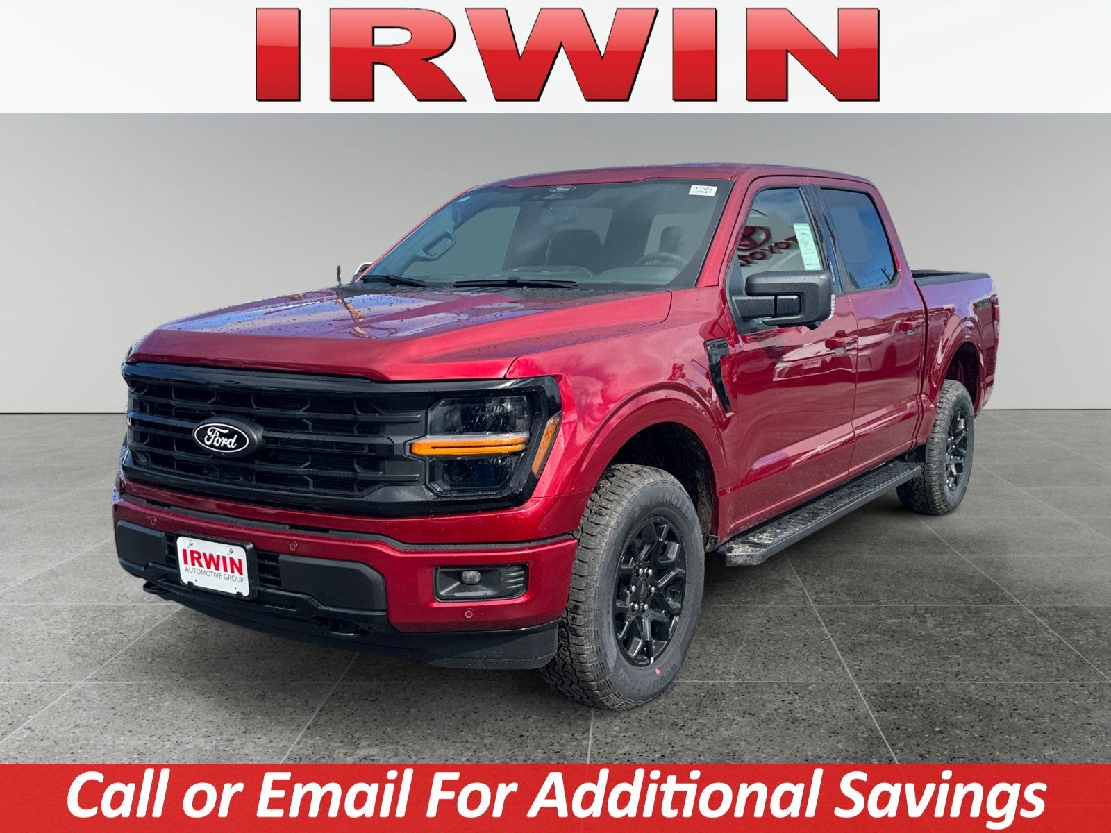 2026 Ford F-150 XLT in Red — front three-quarter view