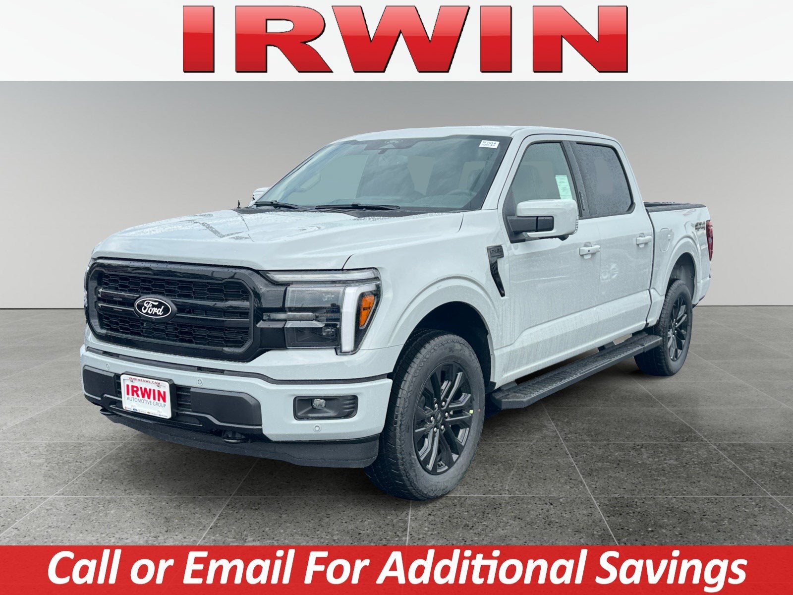 2026 Ford F-150 LARIAT in Gray — front three-quarter view