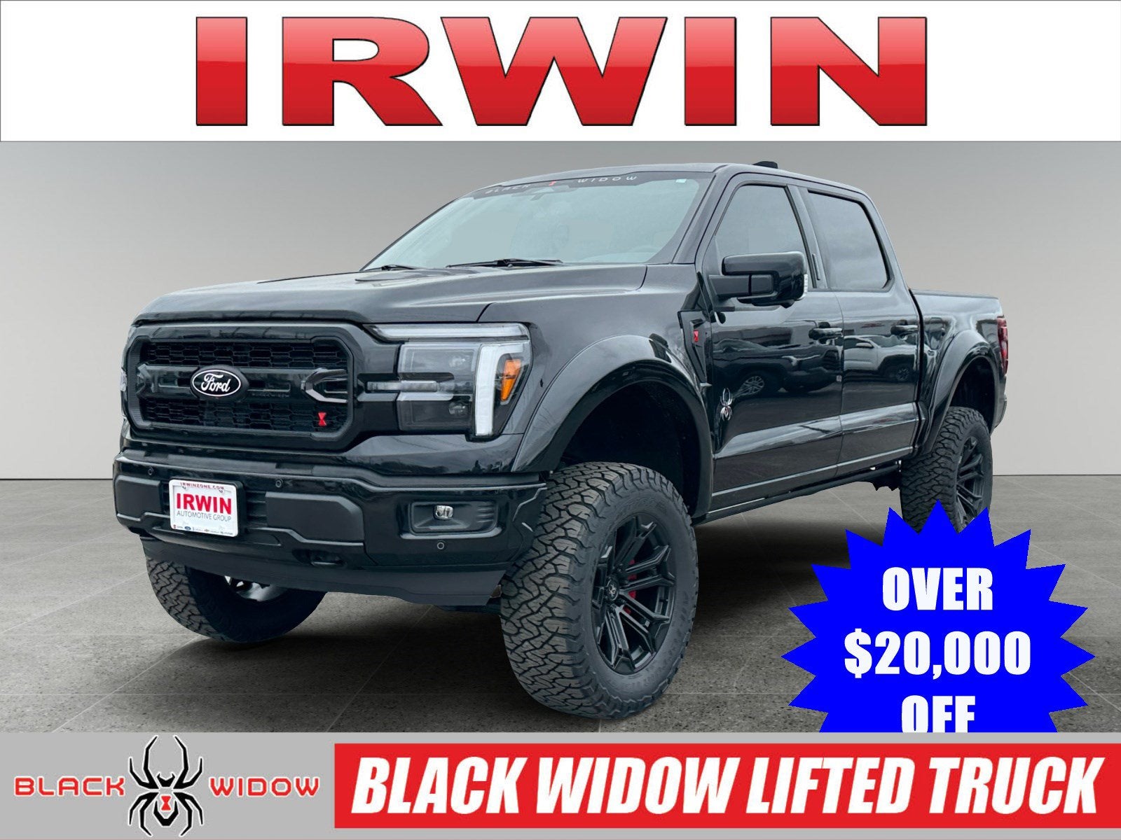 2026 Ford F-150 LARIAT in Black — front three-quarter view