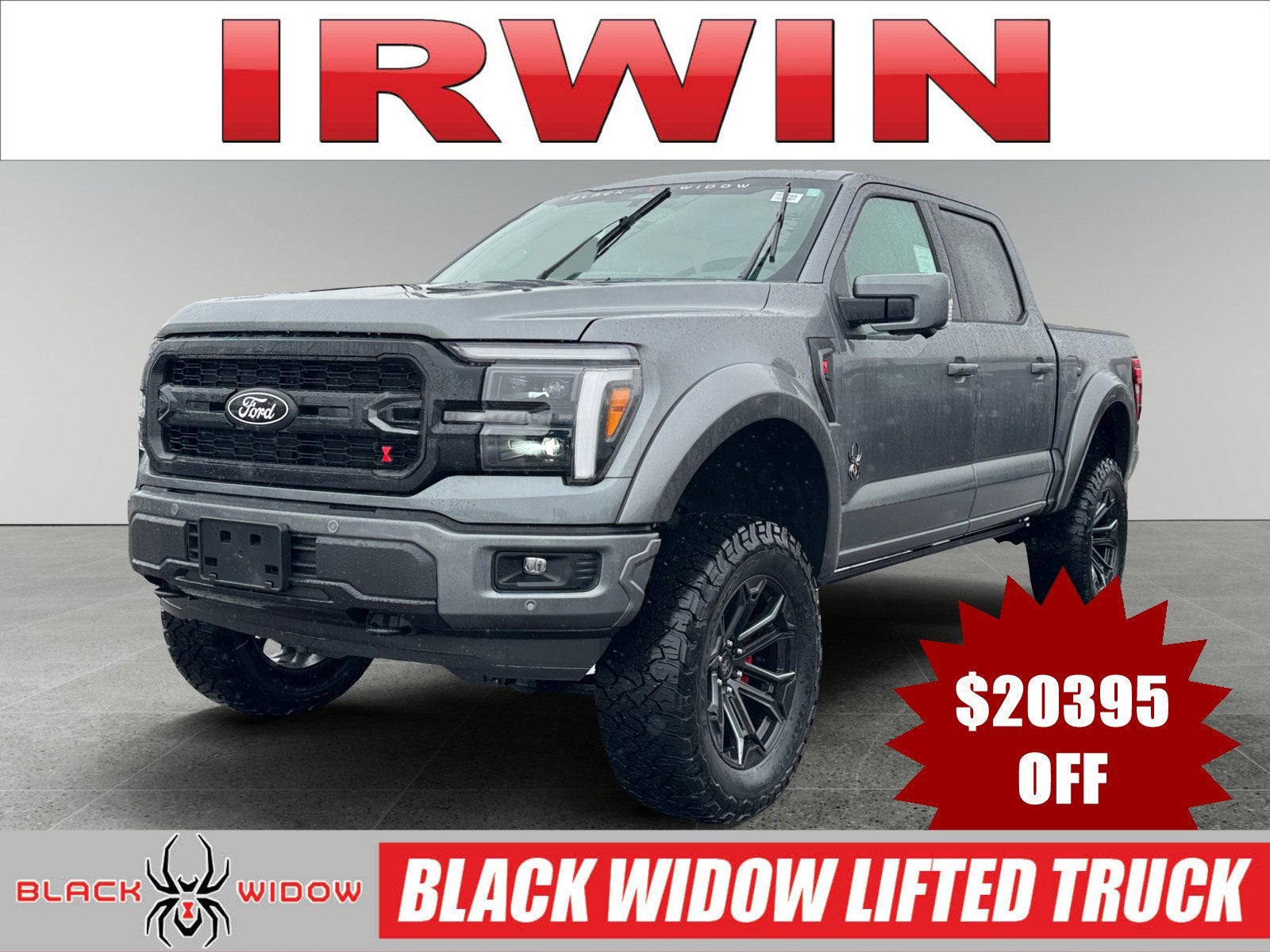 2026 Ford F-150 LARIAT in Gray — front three-quarter view