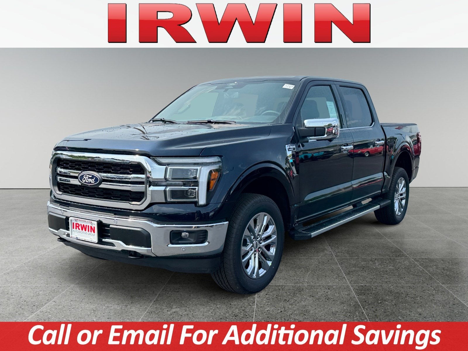 2026 Ford F-150 LARIAT in Blue — front three-quarter view