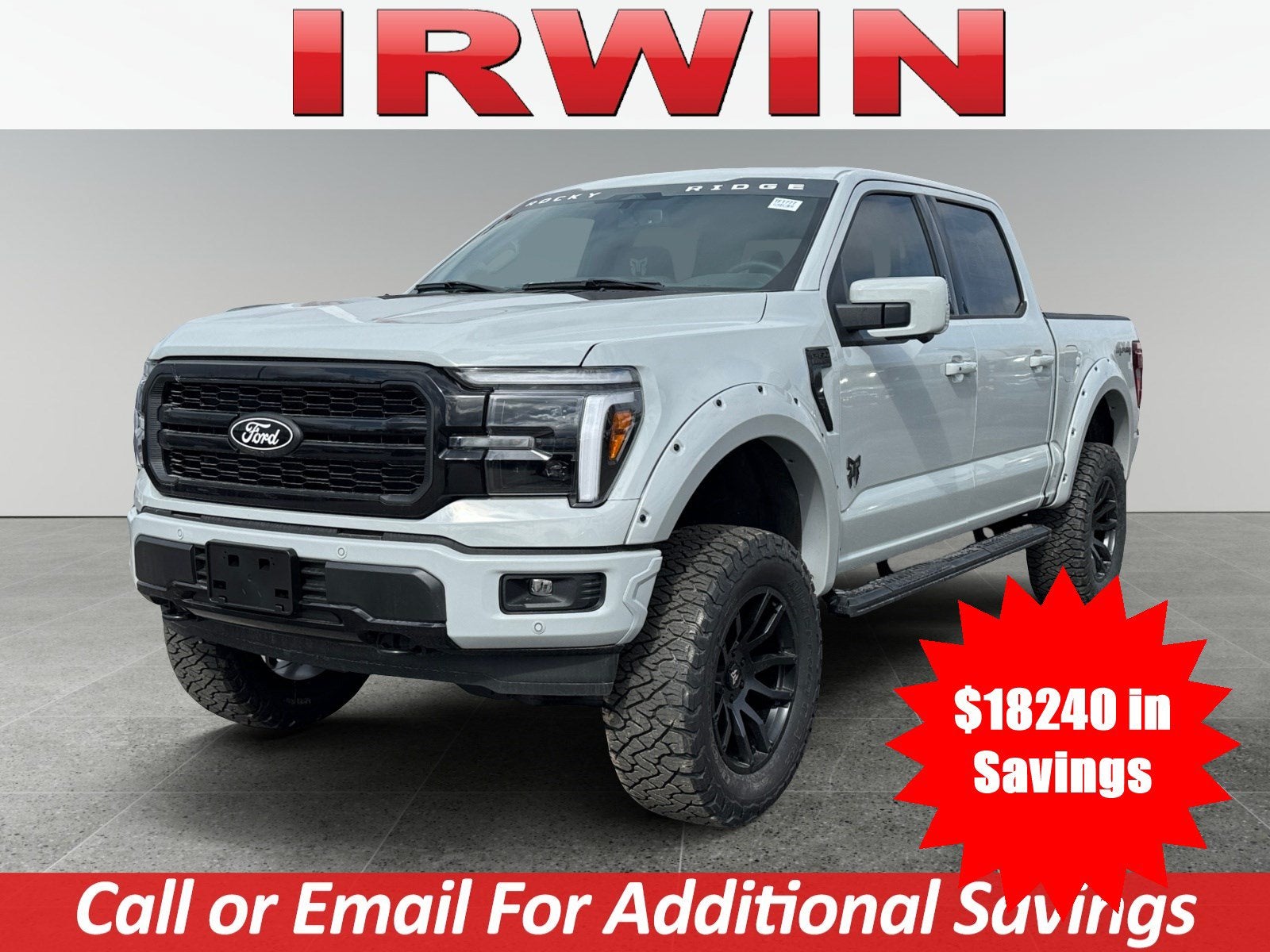 2026 Ford F-150 LARIAT in White — front three-quarter view
