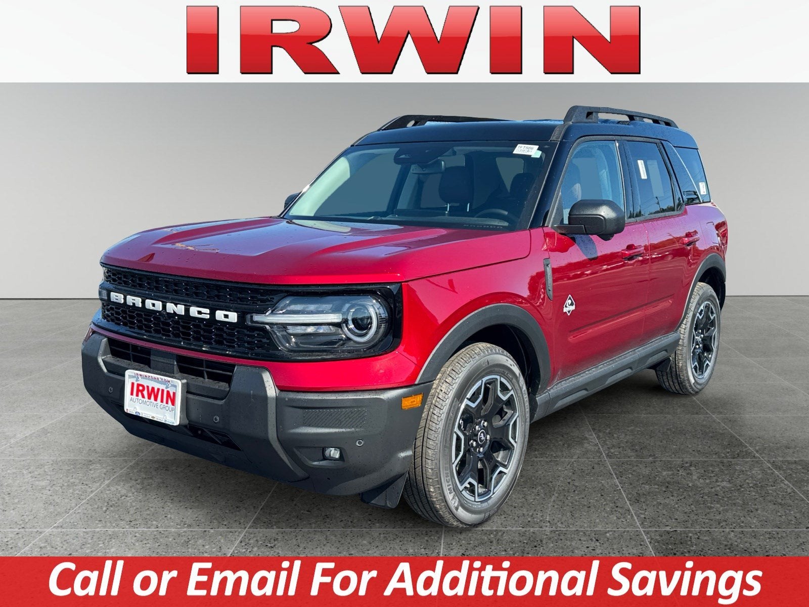 2026 Ford Bronco Sport Outer Banks in Red — front three-quarter view