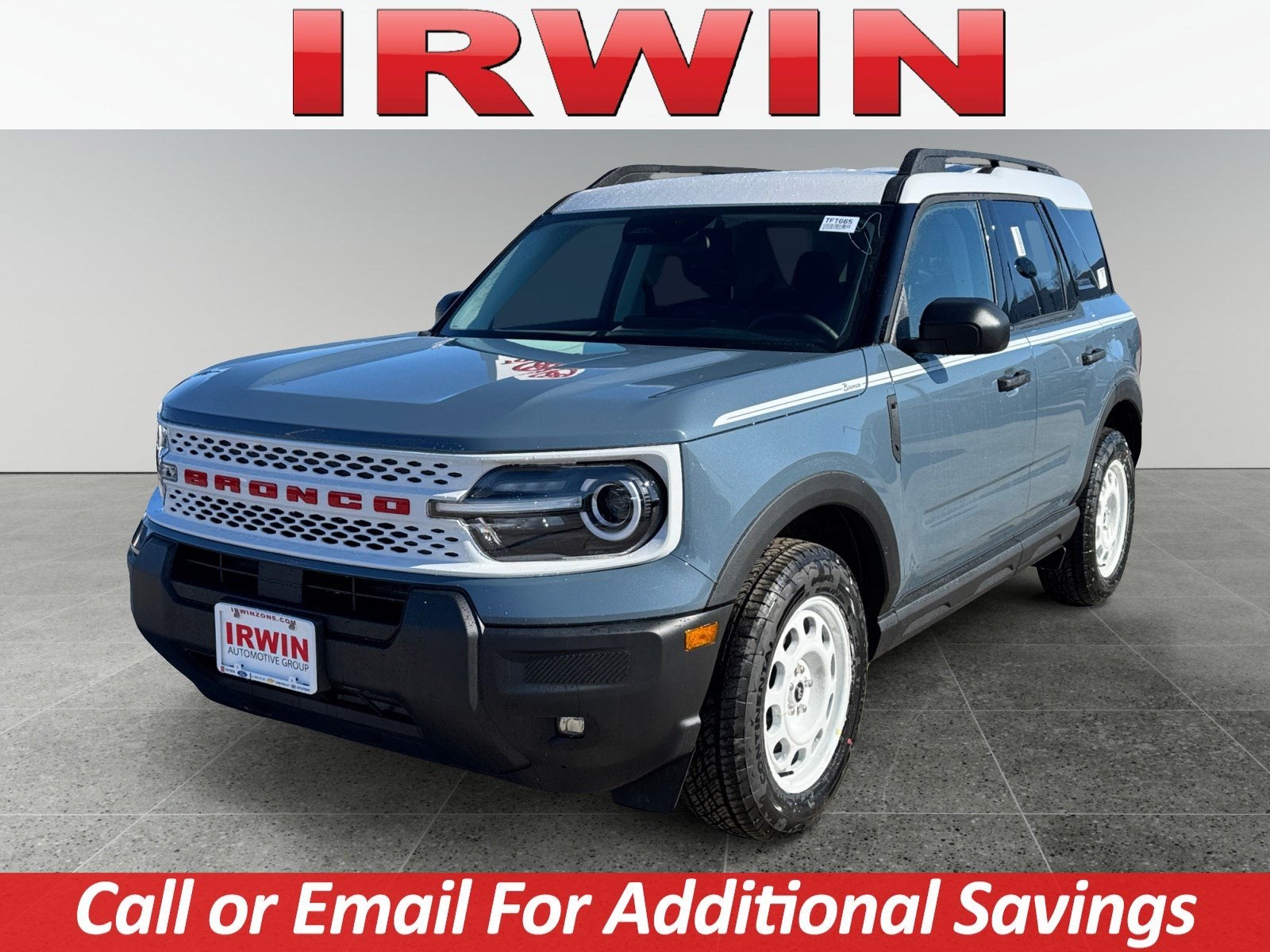 2026 Ford Bronco Sport Heritage in Gray — front three-quarter view