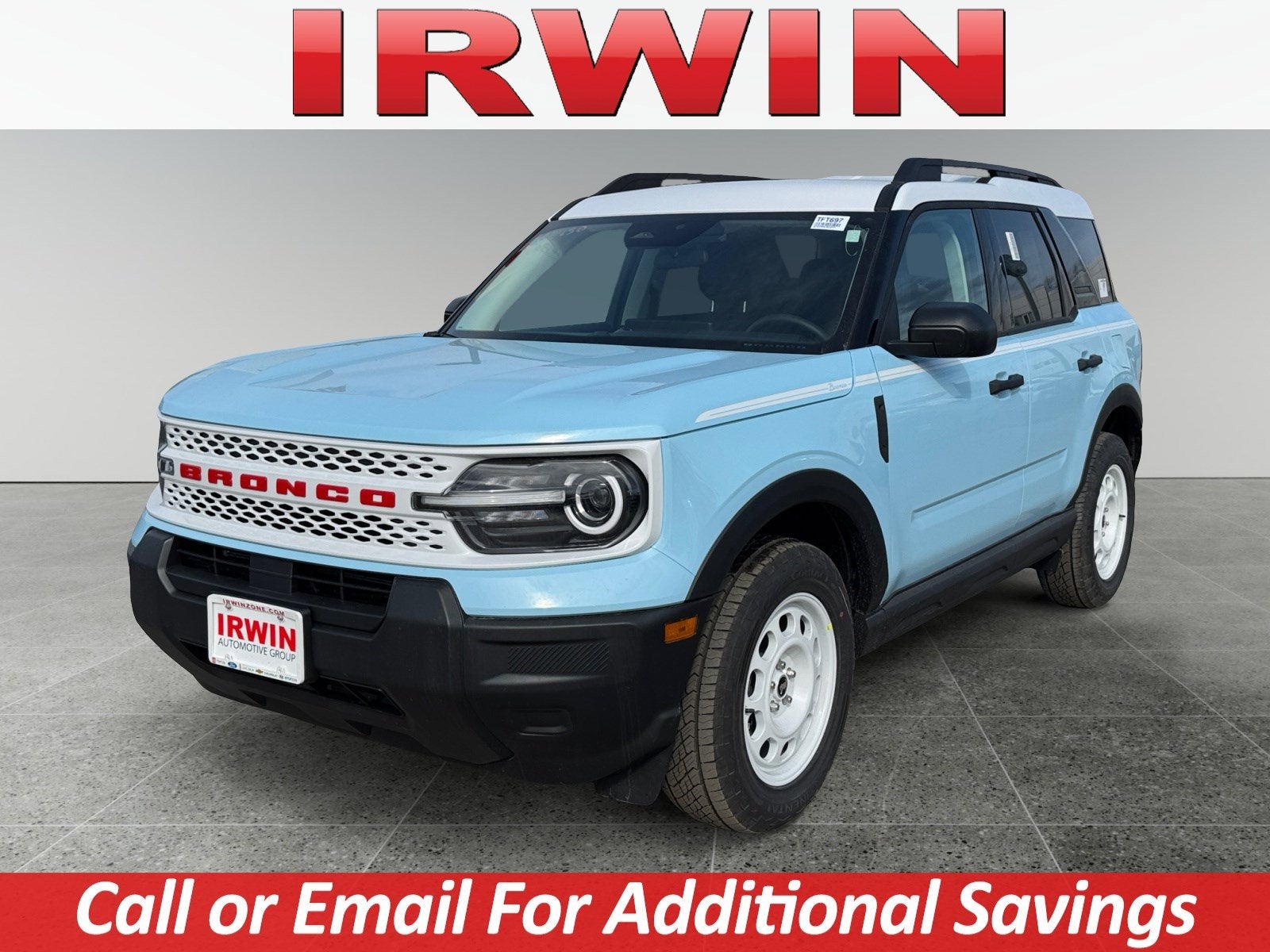 2026 Ford Bronco Sport Heritage in Blue — front three-quarter view