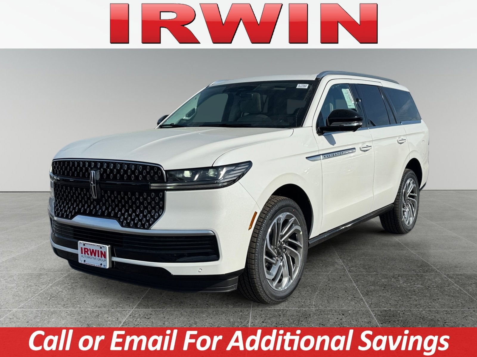 2026 Lincoln Navigator Reserve in White — front three-quarter view